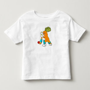 Carrot at Cricket with Cricket bat Toddler T-Shirt