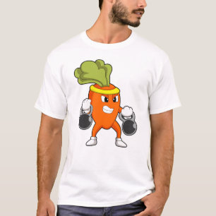 Carrot at Fitness with Dumbbells T-Shirt