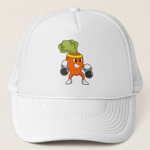 Carrot at Fitness with Dumbbells Trucker Hat