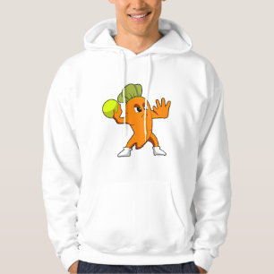 Carrot at Handball player with Handball Hoodie