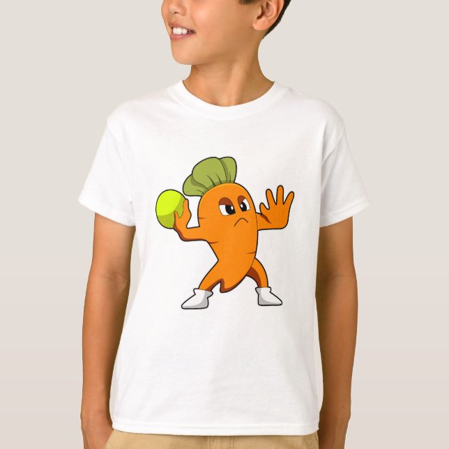 Carrot at Handball player with Handball T-Shirt (Front)