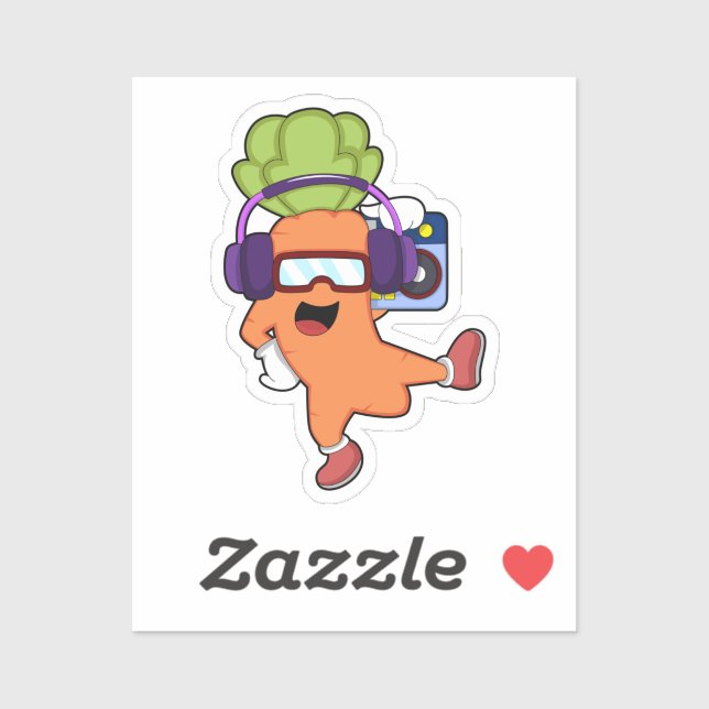 Carrot at Music with Headphone (Sheet)