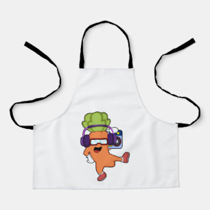 Carrot at Music with Headphone Apron