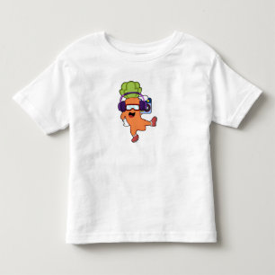 Carrot at Music with Headphone Toddler T-Shirt