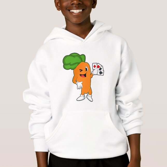 Carrot at Poker with Poker cards (Front)