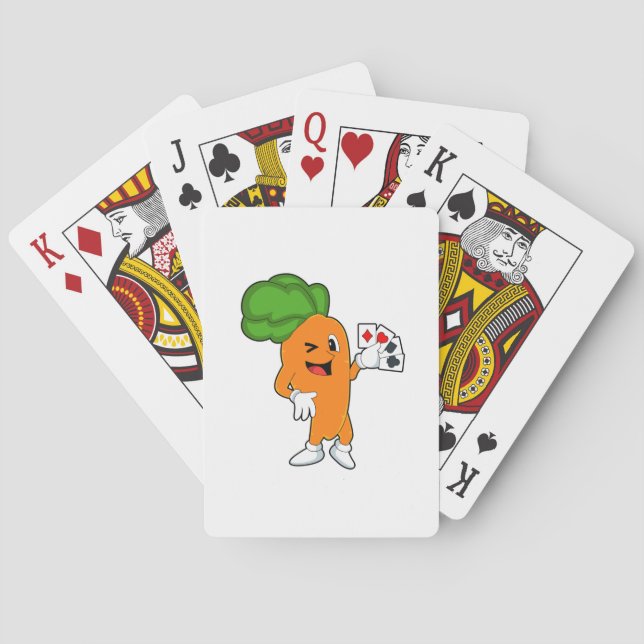 Carrot at Poker with Poker cards (Back)