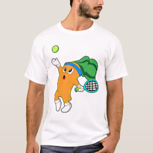 Carrot at Tennis with Tennis racket T-Shirt