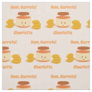 Carrot Baby Food Character Fabric