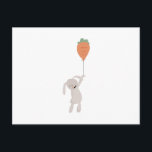 Carrot Balloon Postcard<br><div class="desc">This bunny and carrot design is perfect for Easter.</div>