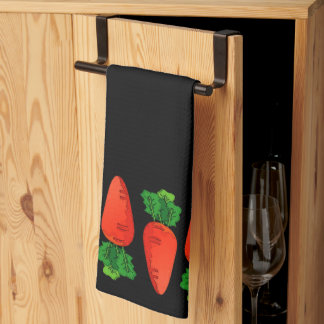 Carrot Boarder Tea Towel