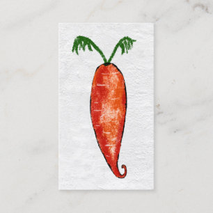 Carrot Business Cards - Cute Vegetables