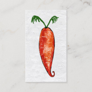 Carrot Business Cards - Cute Vegetables