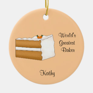 Carrot Cake Christmas Ornament