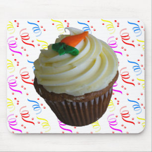 Carrot Cake Cupcake with Confetti Mouse Mat