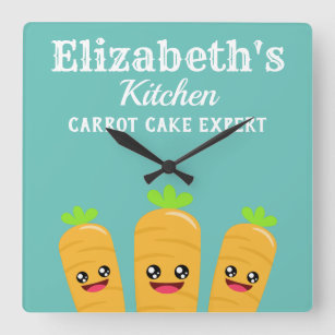 Carrot Cake Expert Square Wall Clock