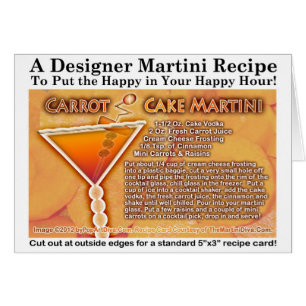 Carrot Cake Martini Recipe Greeting Card