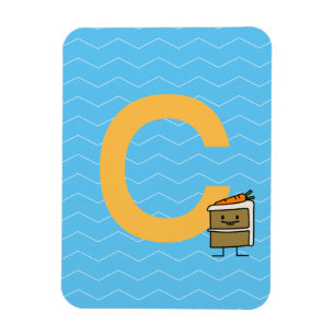 Carrot Cake Slice bunny teeth icing dessert Magnet