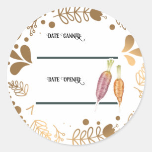 Carrot Canning Jar Label Homemade