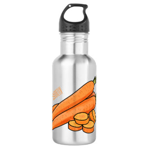 Carrot cartoon illustration 532 ml water bottle