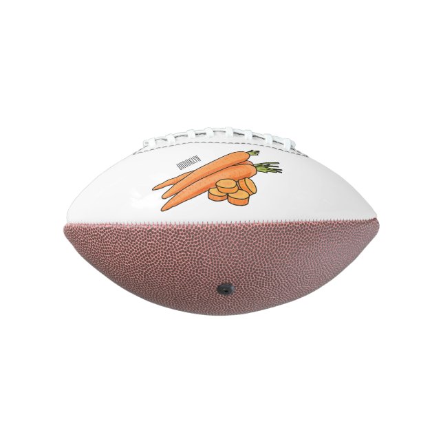 Carrot cartoon illustration american football (Rotated 270)