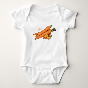 Carrot cartoon illustration baby bodysuit
