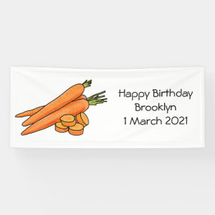 Carrot cartoon illustration banner