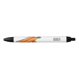 Carrot cartoon illustration black ink pen