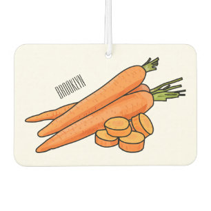 Carrot cartoon illustration car air freshener