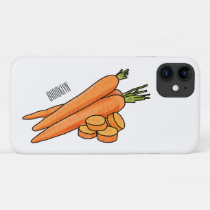 Carrot cartoon illustration iPhone 11 case