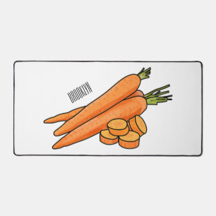 Carrot cartoon illustration desk mat