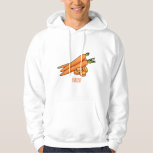 Carrot cartoon illustration hoodie