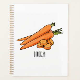Carrot cartoon illustration planner
