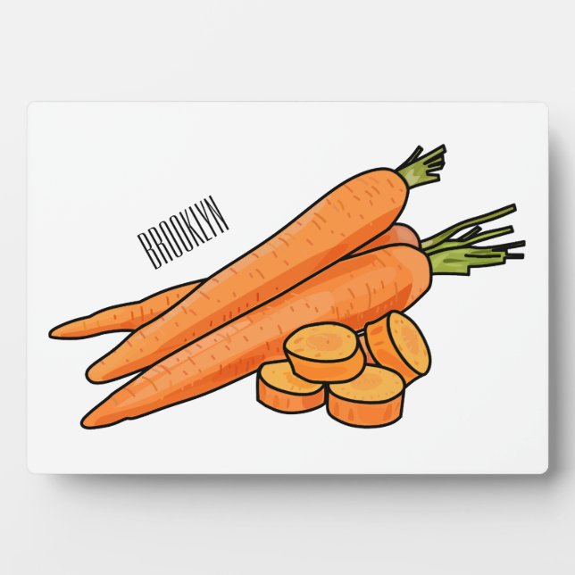 Carrot cartoon illustration plaque (Front)