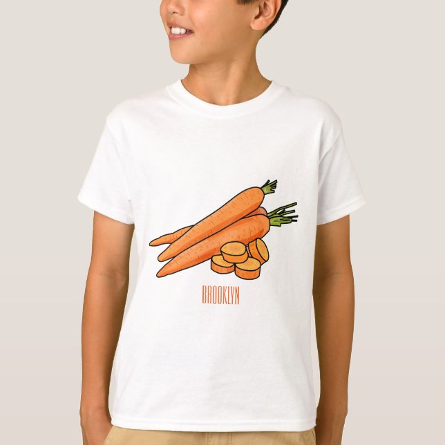 Carrot cartoon illustration T-Shirt (Front)