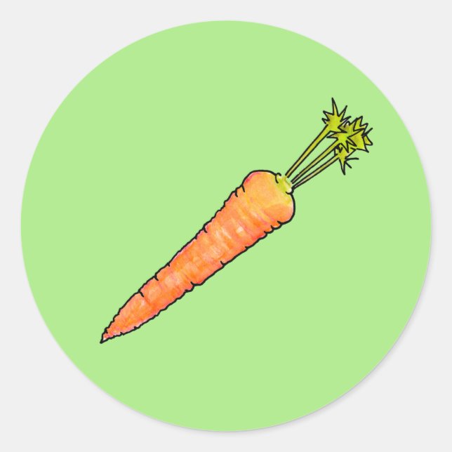 Carrot Classic Round Sticker (Front)