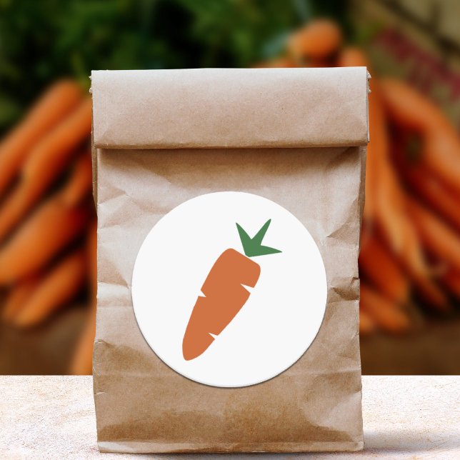 Carrot  classic round sticker (Carrot Sticker)