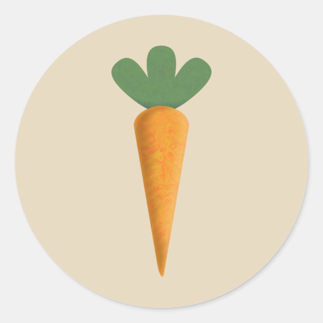 Carrot Classic Round Sticker (Front)