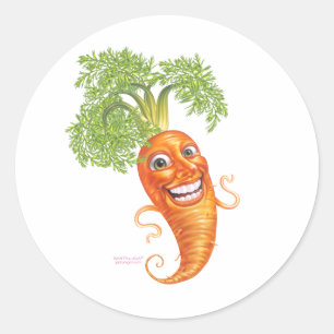 carrot classic round sticker