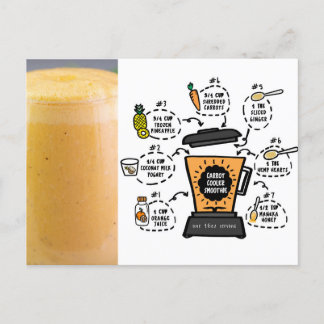 Carrot Cooler Smoothie Recipe Postcard