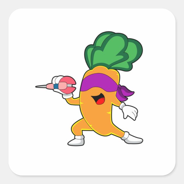 Carrot Darts Dart Square Sticker (Front)