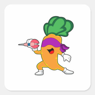 Carrot Darts Dart Square Sticker