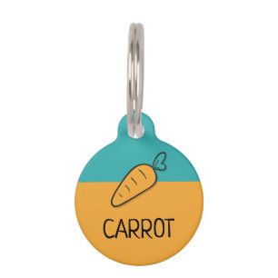 Carrot Dog Cat Name Pet Tag