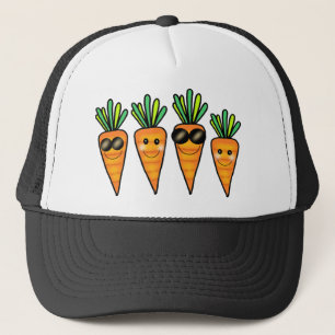 carrot family art trucker hat