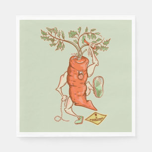 Carrot fighting Funny vegetable Napkin