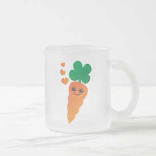 Carrot Frosted Glass Coffee Mug