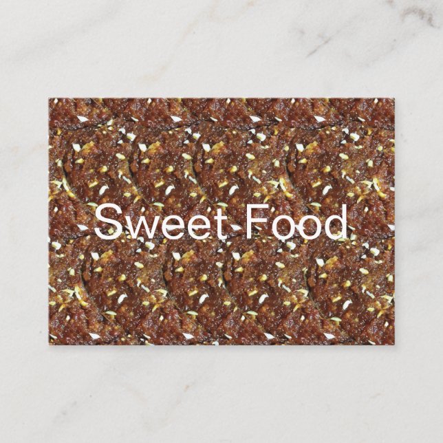 Carrot Halwa Dessert Sweet Food Pattern Business Card (Front)