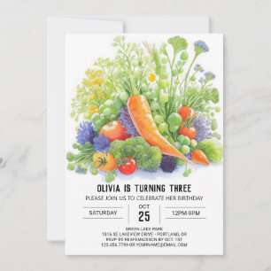 Carrot Harvest Kids' Birthday Invitation
