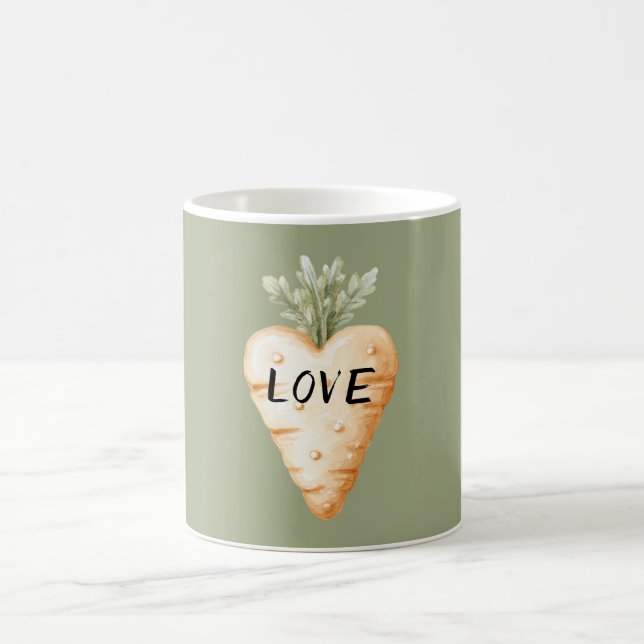 Carrot Heart Vegetable Coffee Mug (Center)