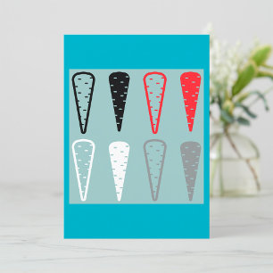 Carrot Icons Orange Black White Invitation