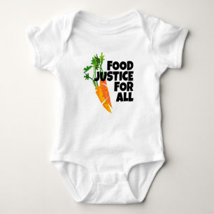 Carrot Image and Food Justice for All! Baby Bodysuit